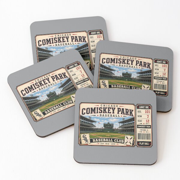 Item preview, Chicago Comiskey Park Vintage Ticket Poster Retro Baseball Stadium Art Classic Chicago Ballpark Interior designed and sold by GhostDawgs.