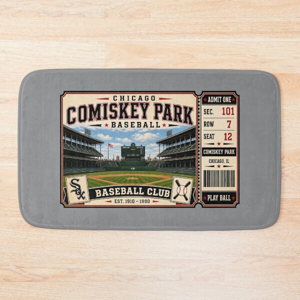 Item preview, Chicago Comiskey Park Vintage Ticket Poster Retro Baseball Stadium Art Classic Chicago Ballpark Interior designed and sold by GhostDawgs.