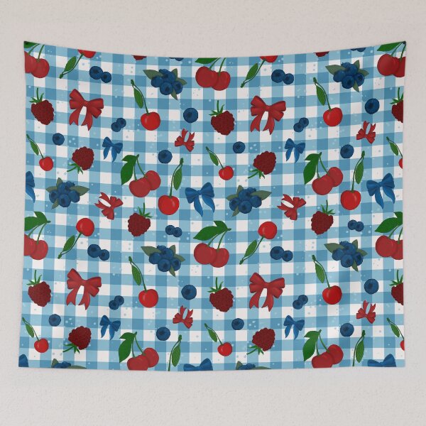 Item preview, Light Blue Picnic Berries and Bows designed and sold by Pinecone Place.