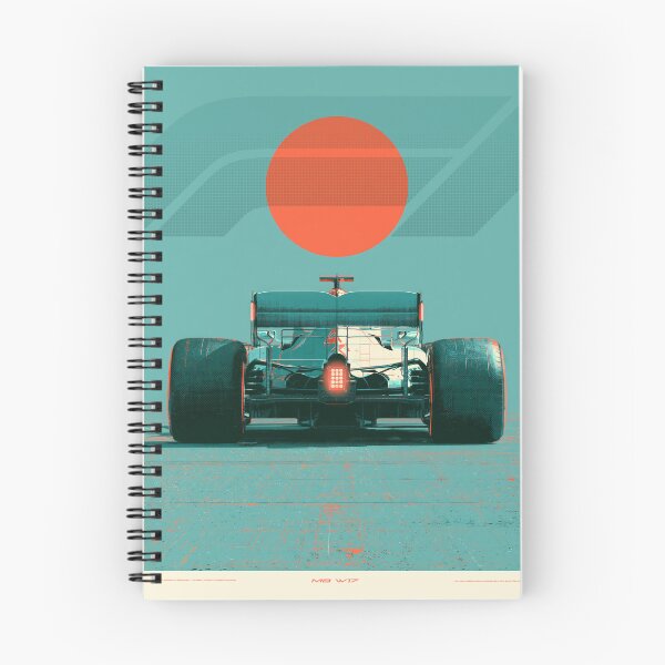 Item preview, Formula One graphic poster Bauhaus design Mercedes colors designed and sold by blackdogshop.
