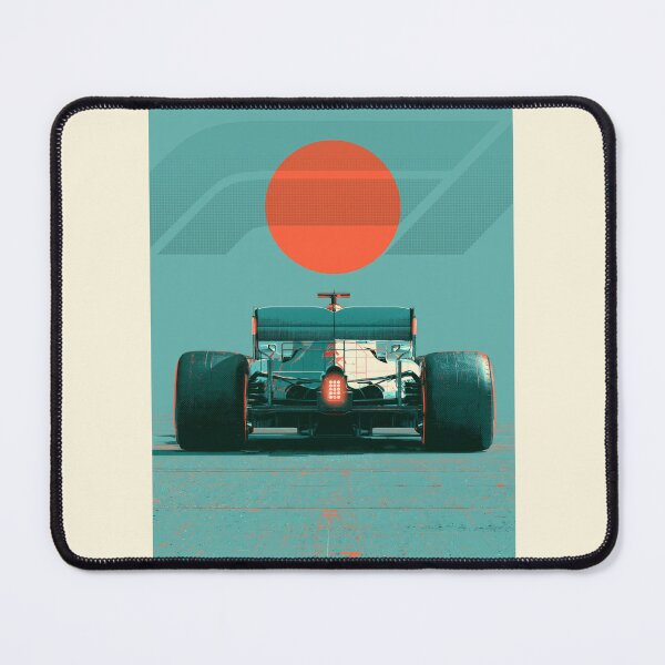 Item preview, Formula One graphic poster Bauhaus design Mercedes colors designed and sold by blackdogshop.