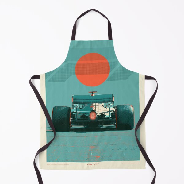 Item preview, Formula One graphic poster Bauhaus design Mercedes colors designed and sold by blackdogshop.