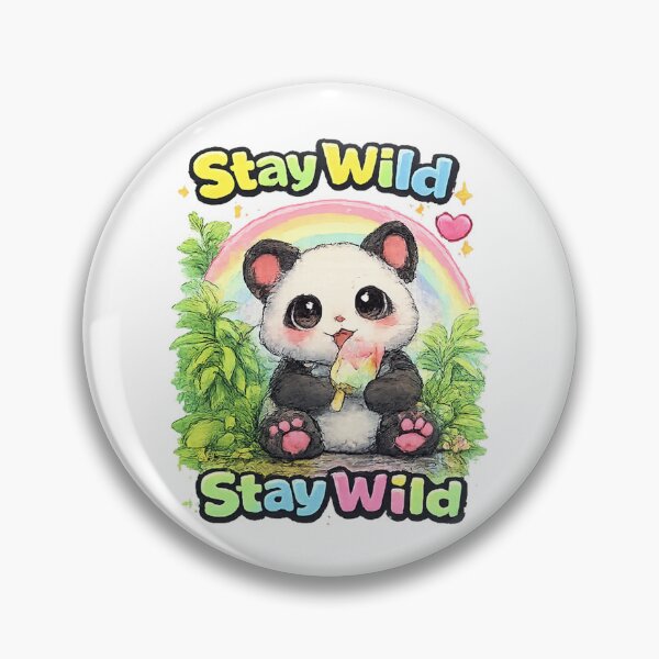Item preview, Stay Wild Panda – Cute Kawaii Panda Ice Cream Design designed and sold by Clothes With Smiling Animals Walt Gral.