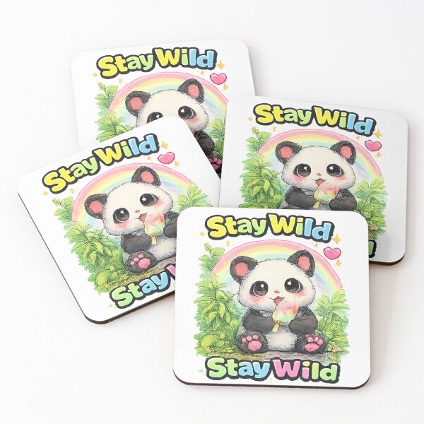 Item preview, Stay Wild Panda – Cute Kawaii Panda Ice Cream Design designed and sold by Clothes With Smiling Animals Walt Gral.