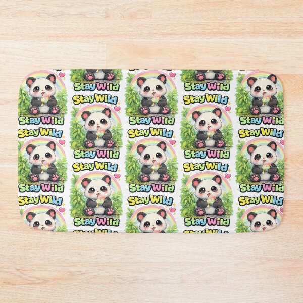 Item preview, Stay Wild Panda – Cute Kawaii Panda Ice Cream Design designed and sold by Clothes With Smiling Animals Walt Gral.