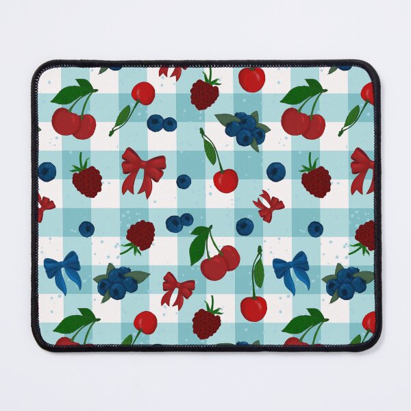 Item preview, Teal Blue Picnic Berries and Bows designed and sold by Pinecone Place.