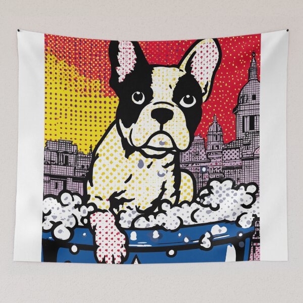 Item preview, Playful French Bulldog in Bubble Bath designed and sold by lautir.