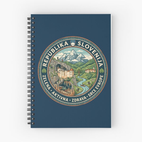 Item preview, Slovenia Illustration Travel Art Badge designed and sold by KrisSidDesigns.