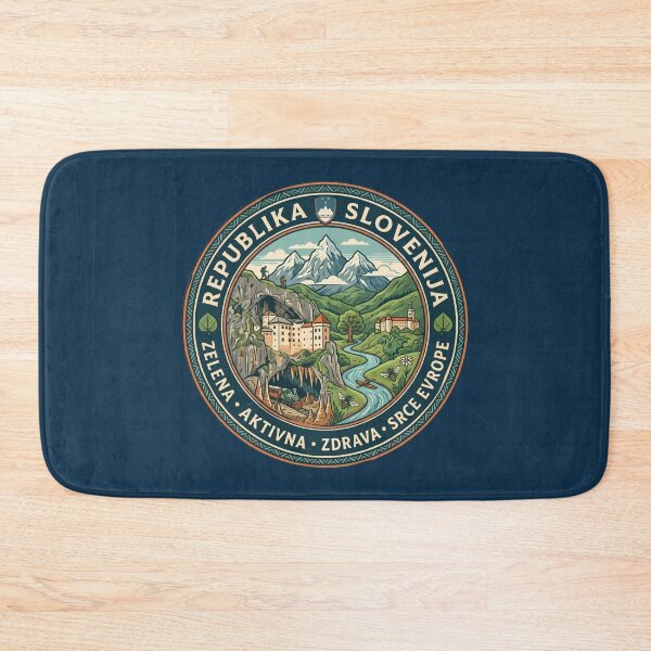 Item preview, Slovenia Illustration Travel Art Badge designed and sold by KrisSidDesigns.