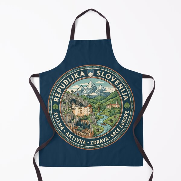 Item preview, Slovenia Illustration Travel Art Badge designed and sold by KrisSidDesigns.