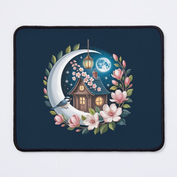 Item preview, Charming Cottage Under Moonlit Sky designed and sold by jkrphoto.