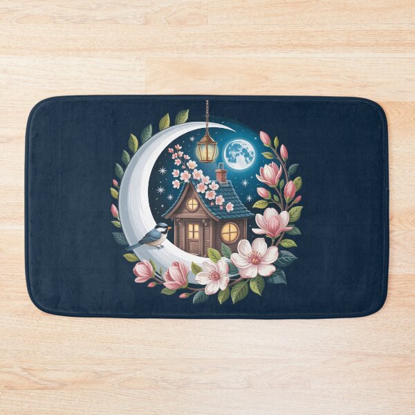 Item preview, Charming Cottage Under Moonlit Sky designed and sold by jkrphoto.