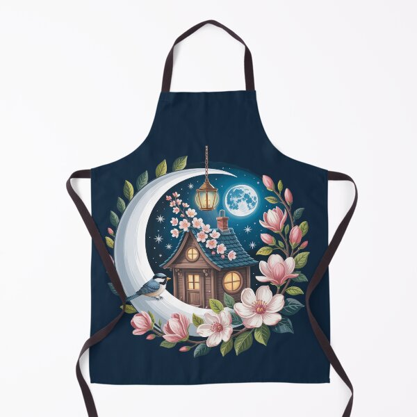 Item preview, Charming Cottage Under Moonlit Sky designed and sold by jkrphoto.