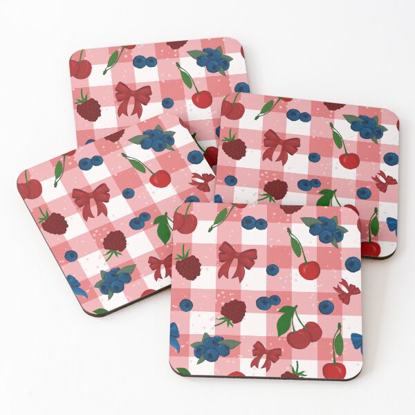 Item preview, Rosy Pink Picnic Berries and Bows designed and sold by Pinecone Place.