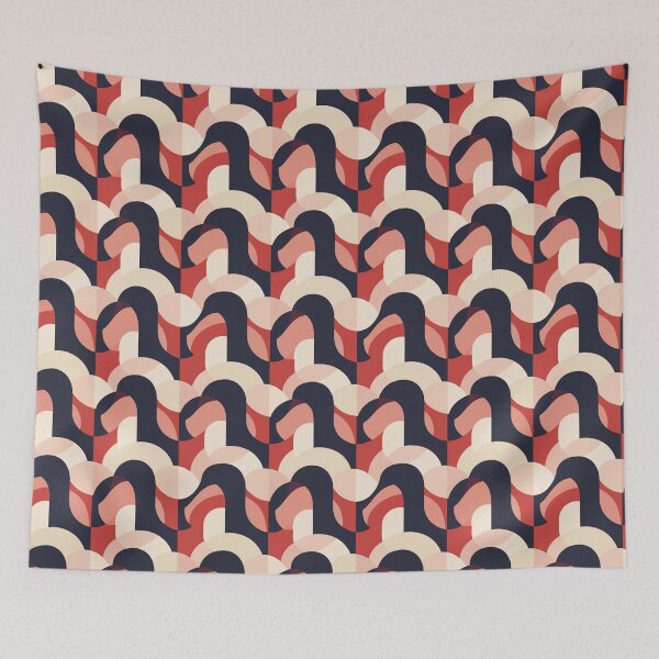 Item preview, Modern Retro Curve Pattern designed and sold by MegaNovaArt.