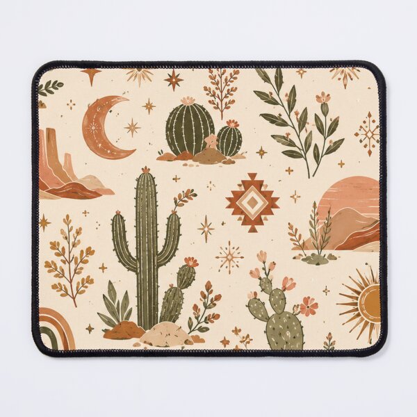 Item preview, Boho Desert Pattern – Southwestern Cactus Seamless Design designed and sold by Creativeeworld777.