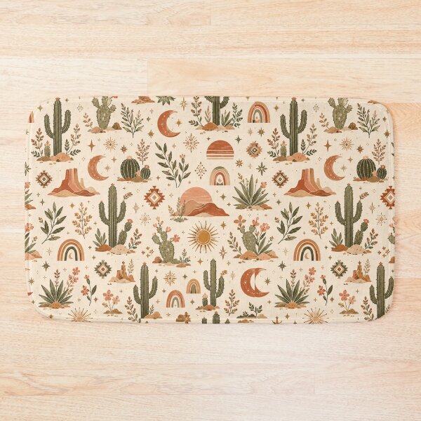 Item preview, Boho Desert Pattern – Southwestern Cactus Seamless Design designed and sold by Creativeeworld777.