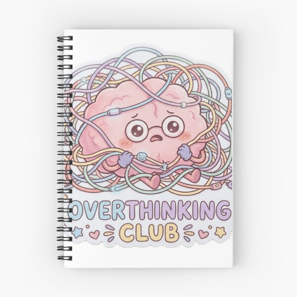 Item preview, Overthinking Club Sticker | Anxiety Mood designed and sold by CutePlix.
