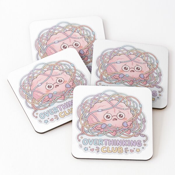 Item preview, Overthinking Club Sticker | Anxiety Mood designed and sold by CutePlix.
