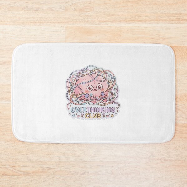 Item preview, Overthinking Club Sticker | Anxiety Mood designed and sold by CutePlix.
