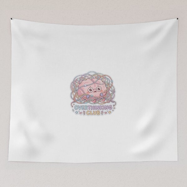 Item preview, Overthinking Club Sticker | Anxiety Mood designed and sold by CutePlix.