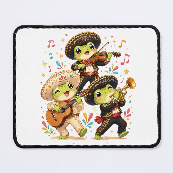 Item preview, Kawaii Frog Mariachi Band | Cute Frogs Playing Violin Guitar Trumpet designed and sold by MarekoraStudio.