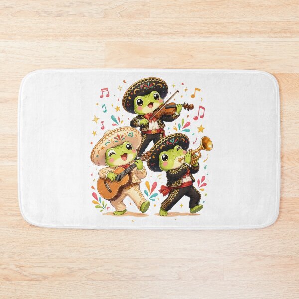 Item preview, Kawaii Frog Mariachi Band | Cute Frogs Playing Violin Guitar Trumpet designed and sold by MarekoraStudio.