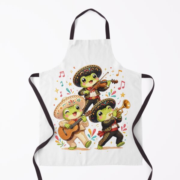 Item preview, Kawaii Frog Mariachi Band | Cute Frogs Playing Violin Guitar Trumpet designed and sold by MarekoraStudio.