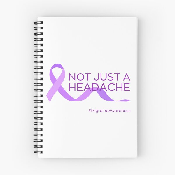 Item preview, Not Just a Headache – Migraine Awareness Purple Ribbon Design designed and sold by ArcticFoxStudio.