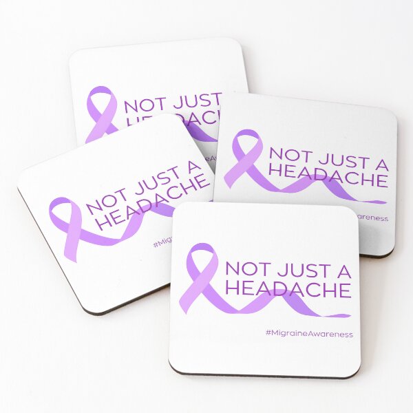 Item preview, Not Just a Headache – Migraine Awareness Purple Ribbon Design designed and sold by ArcticFoxStudio.