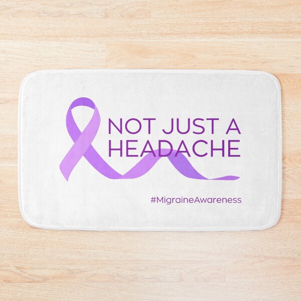 Item preview, Not Just a Headache – Migraine Awareness Purple Ribbon Design designed and sold by ArcticFoxStudio.