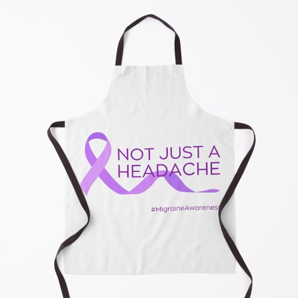 Item preview, Not Just a Headache – Migraine Awareness Purple Ribbon Design designed and sold by ArcticFoxStudio.