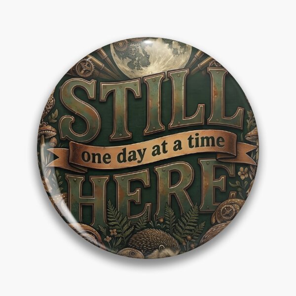 Item preview, Still Here One Day At A Time Steampunk Forest Animal Art designed and sold by Sybille-Yates.