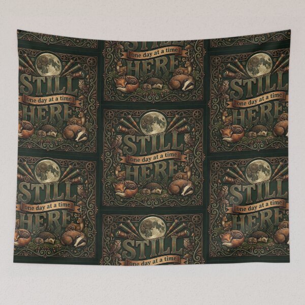 Item preview, Still Here One Day At A Time Steampunk Forest Animal Art designed and sold by Sybille-Yates.