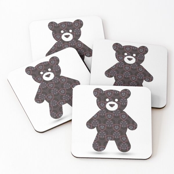 Item preview, Cyberpunk Geometric Teddy Bear Neon Tech Sticker designed and sold by IntelliMindDesigns.