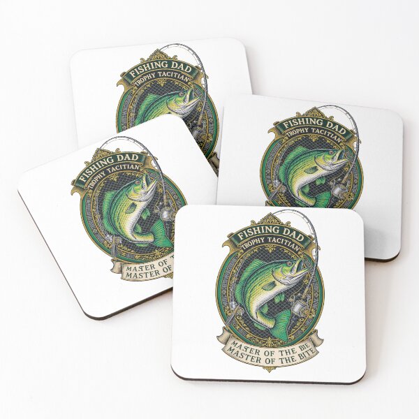 Item preview, Master of the Bite Funny Fishing Dad Trophy Emblem Gift designed and sold by YMLux.
