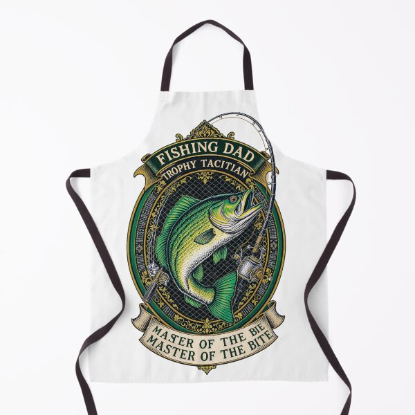Item preview, Master of the Bite Funny Fishing Dad Trophy Emblem Gift designed and sold by YMLux.