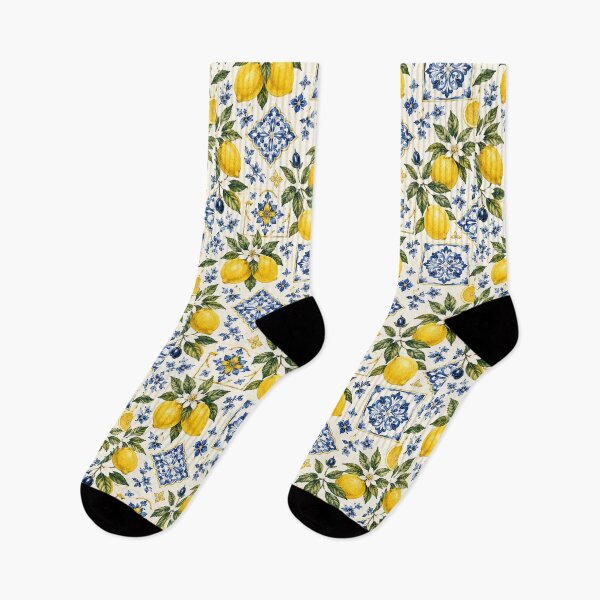 Item preview, Mediterranean Lemon Tile Pattern – Italian Coastal Seamless Design designed and sold by Creativeeworld777.