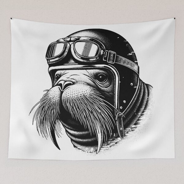 Item preview, Walrus Biker designed and sold by derpfudge.