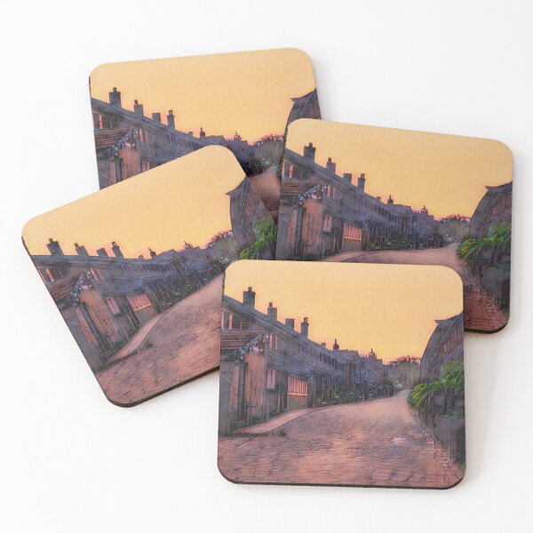 Item preview, Towngate, Heptonstall - Historic Village Stone Cottages at Twilight Art designed and sold by ArtworkNorth.