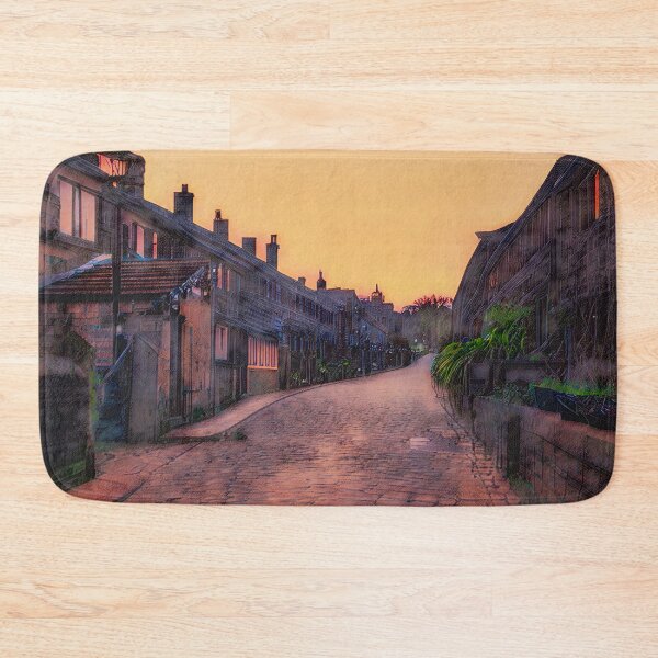 Item preview, Towngate, Heptonstall - Historic Village Stone Cottages at Twilight Art designed and sold by ArtworkNorth.