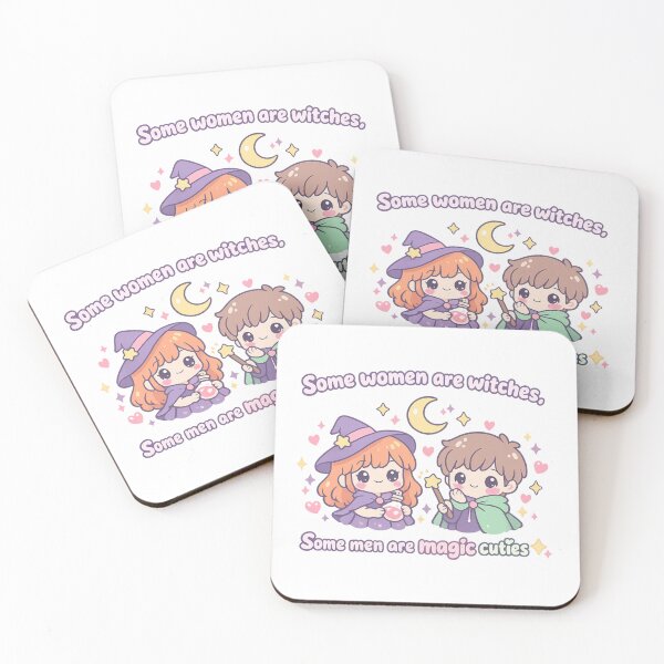 Item preview, Some Women Are Witches Some Men Are Magic Cuties ✨ Cute Kawaii Witch Design designed and sold by MarekoraStudio.