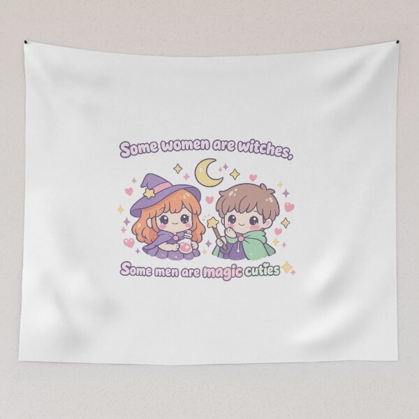 Item preview, Some Women Are Witches Some Men Are Magic Cuties ✨ Cute Kawaii Witch Design designed and sold by MarekoraStudio.