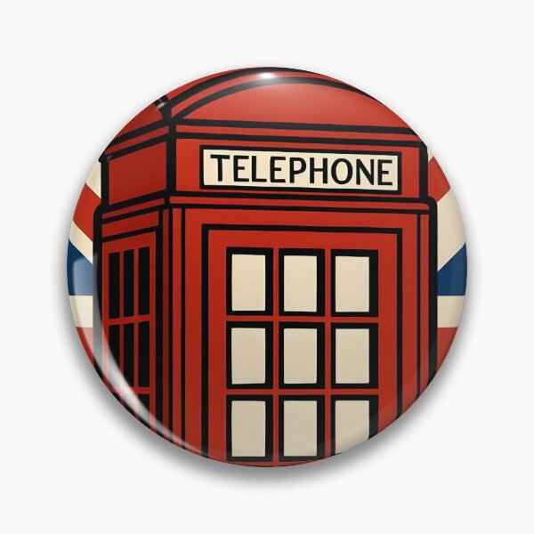 Item preview, Vintage Red London Telephone Box with Union Jack Flag designed and sold by Sybille-Yates.