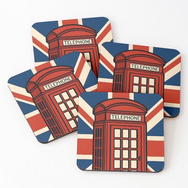 Item preview, Vintage Red London Telephone Box with Union Jack Flag designed and sold by Sybille-Yates.