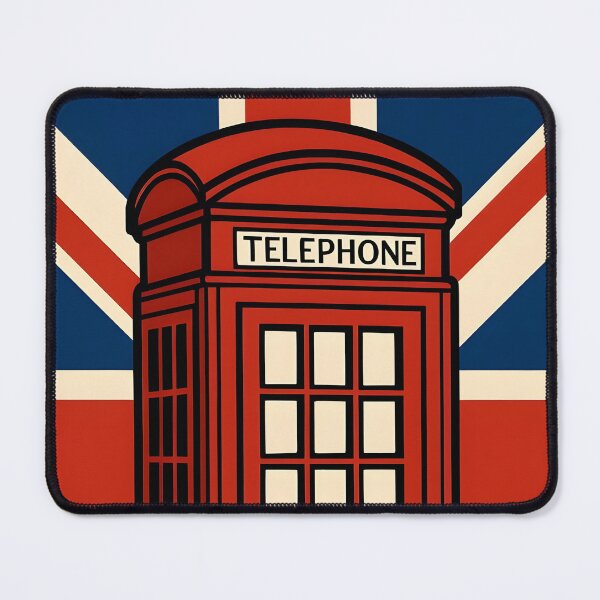Item preview, Vintage Red London Telephone Box with Union Jack Flag designed and sold by Sybille-Yates.