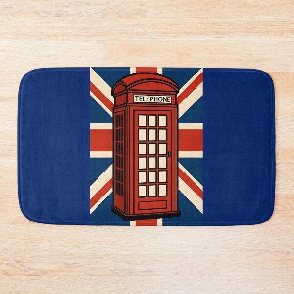 Item preview, Vintage Red London Telephone Box with Union Jack Flag designed and sold by Sybille-Yates.