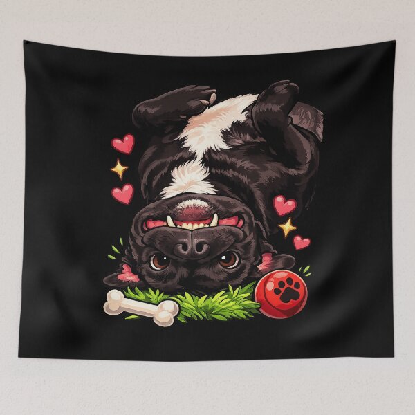 Item preview, Funny Upside Down Staffy Dog Cartoon designed and sold by TheSlowShore.