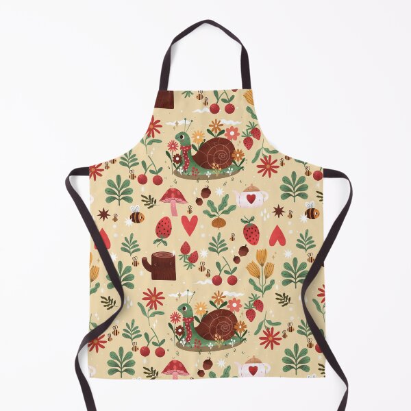 Item preview, cottagecore snail nature floral garden teapot bees designed and sold by Gossip Rag.