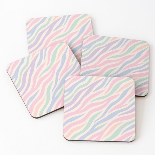 Item preview, Pastel Rainbow Zebra Print Pattern Soft Retro Animal Stripes designed and sold by Tattee.